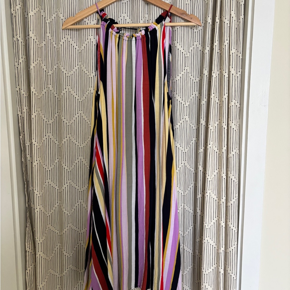 Loft Striped Multicolor Midi Dress - Women's